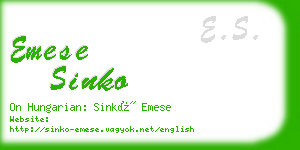 emese sinko business card